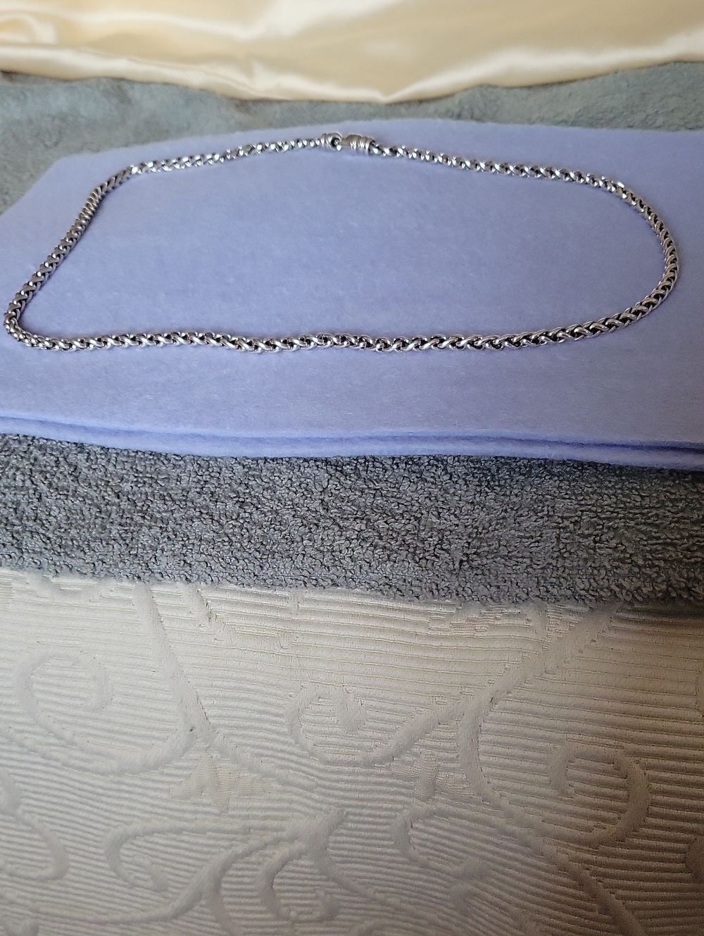 David Yurman Sterling Silver Rope Chain Necklace - Silver